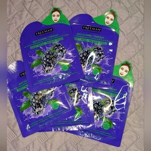 FREEMAN 5 Tea Tree and Blackberry Sheet Facemasks